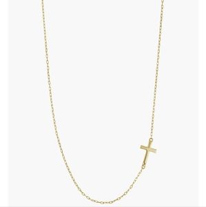 BONY LEVY Sideways 14K Gold Cross Pendant Necklace